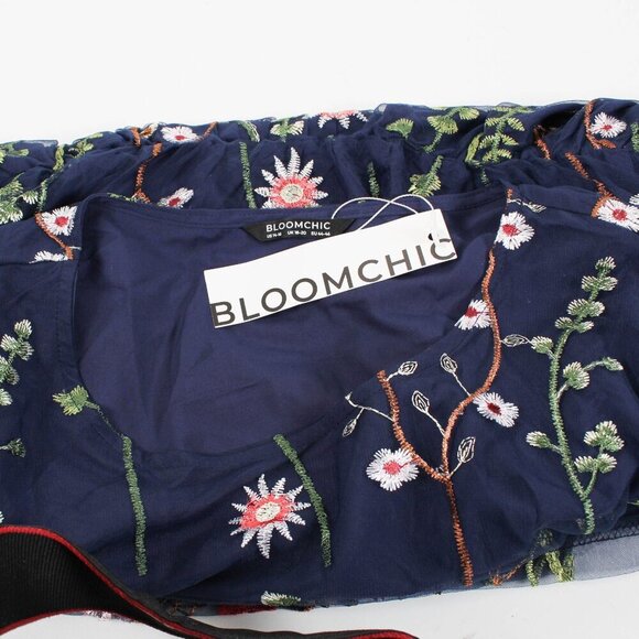 Bloomchic Embroidered Mesh Crochet Gathered Blouse - 14/16 1X - NWT - Picture 9 of 13